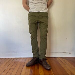 Wings + Horns Olive Green Slim Chinos